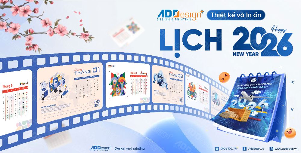 BỘ SƯU TẬP LỊCH BLOG 2026 ADDESIGN: THIẾT KẾ THU  HÚT & ĐẲNG CẤP IN ẤN