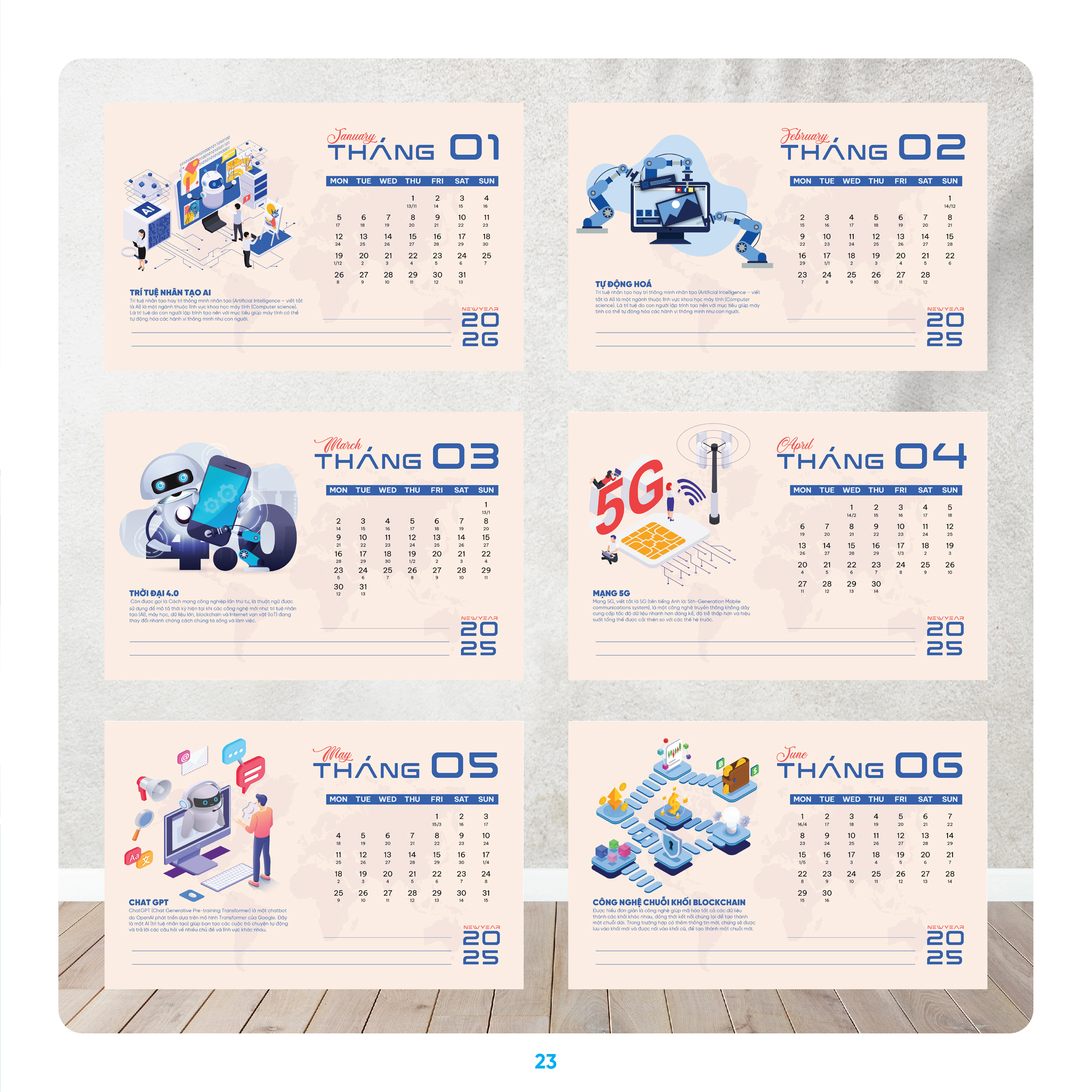 thiết kế in ấn lịch bàn addesign