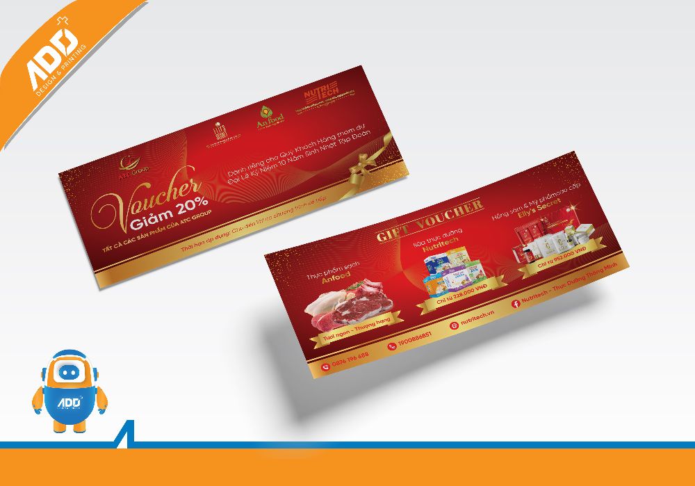 Thiết kế & In ấn Phiếu giảm giá (Voucher)