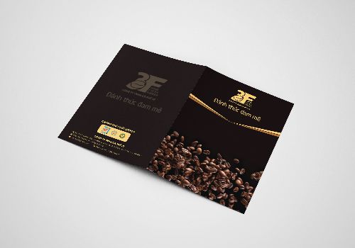 Thiết kế Kẹp file & Tờ rơi Cà Phê 3F