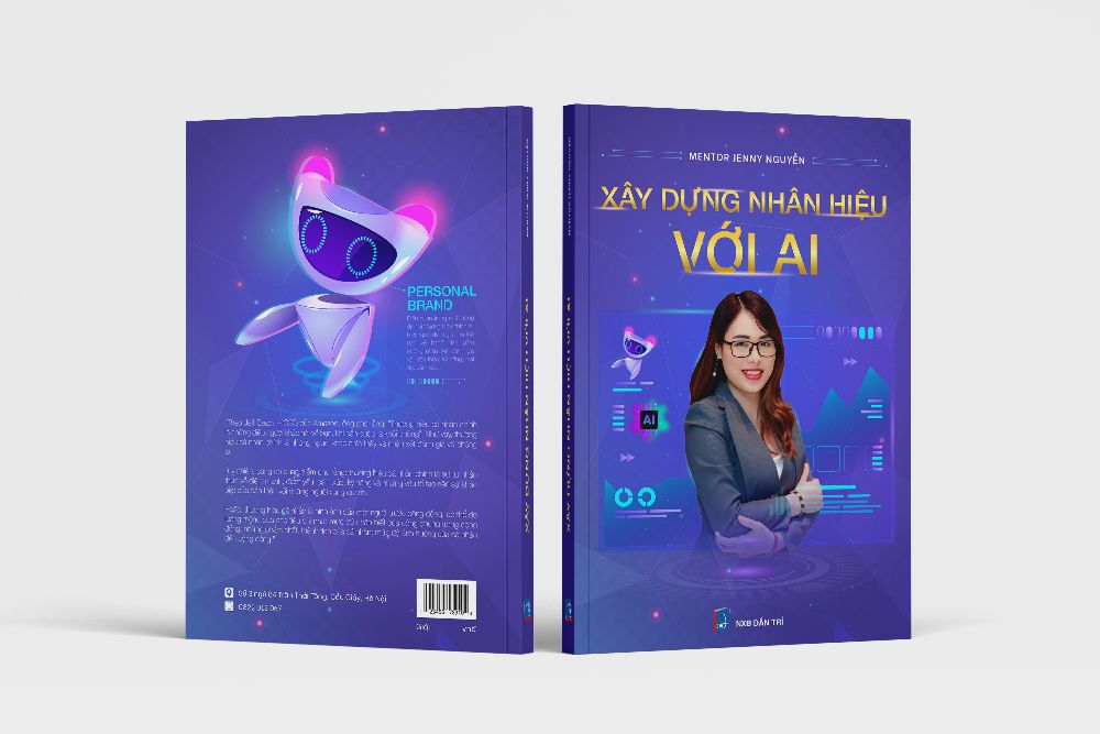 Thiết kế in ấn sách Xây dựng nhãn hiệu với AI