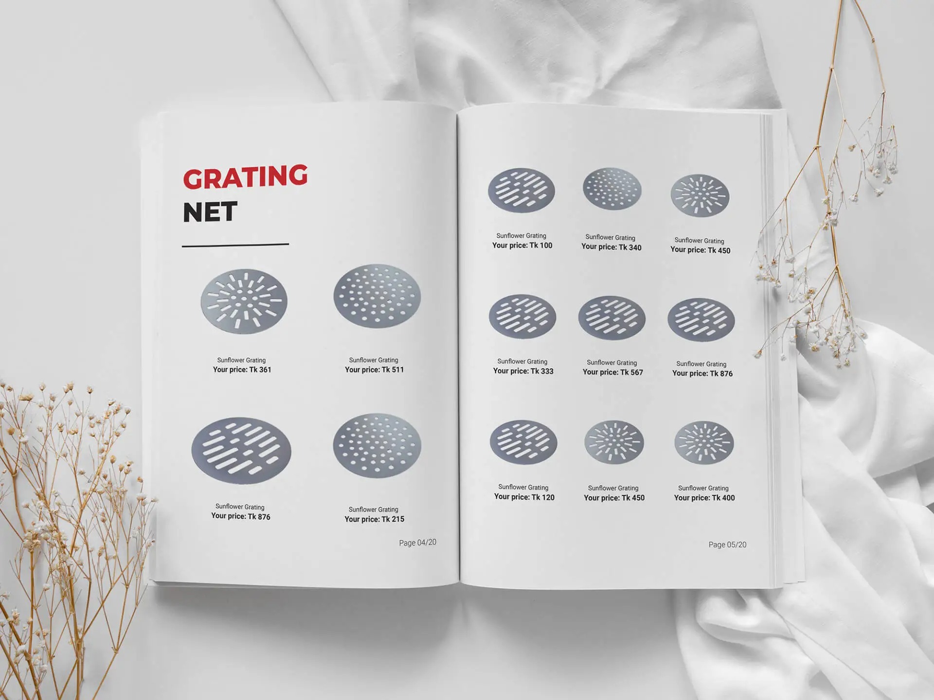 Mẫu Catalogue nội thất, thiết bị vệ sinh (Ảnh Behance)