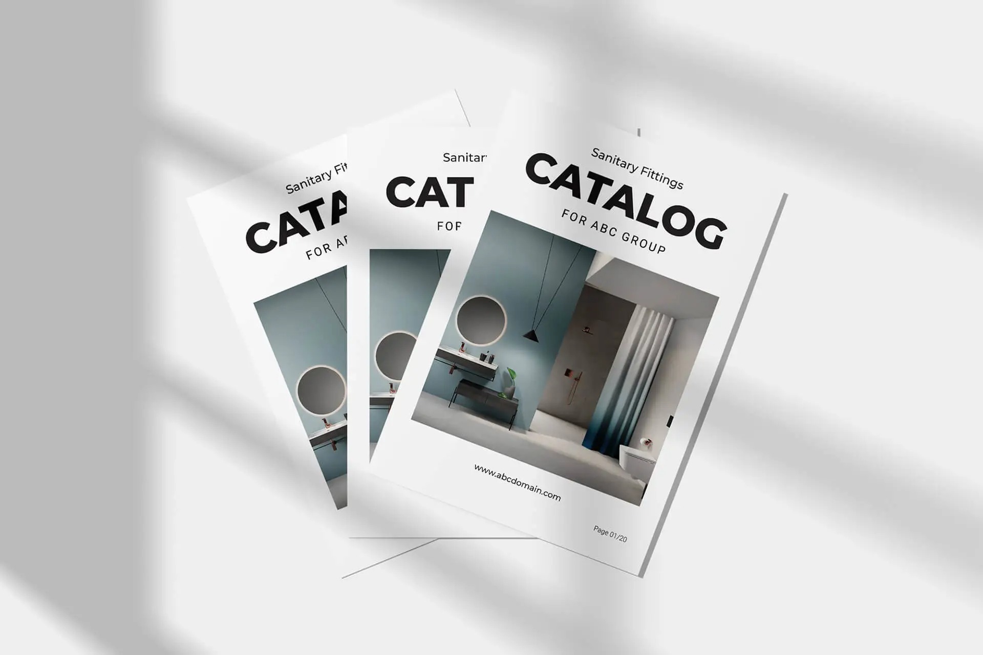 Mẫu Catalogue nội thất, thiết bị vệ sinh (Ảnh Behance)