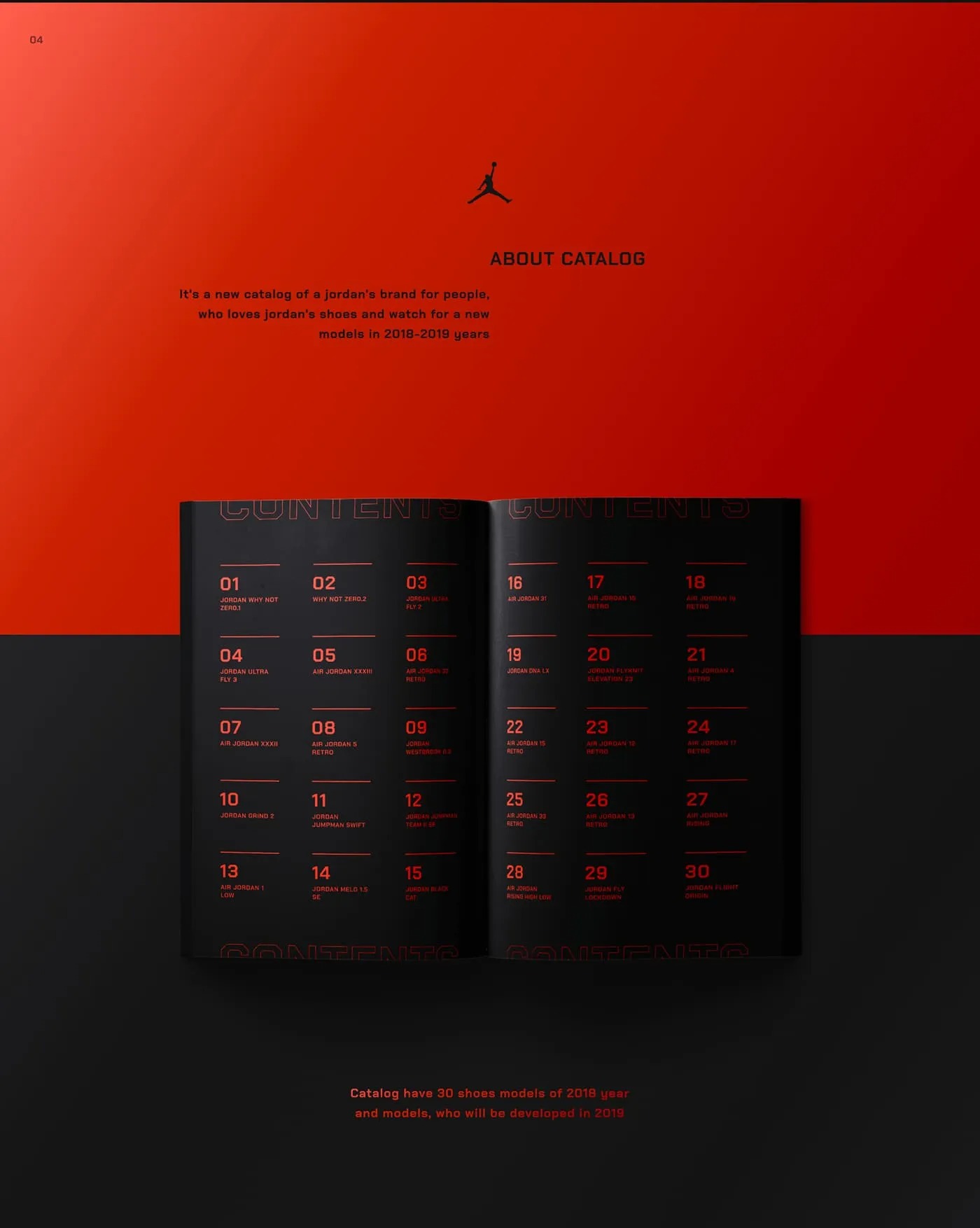 Mẫu Catalogue Jordan (Ảnh Behance)