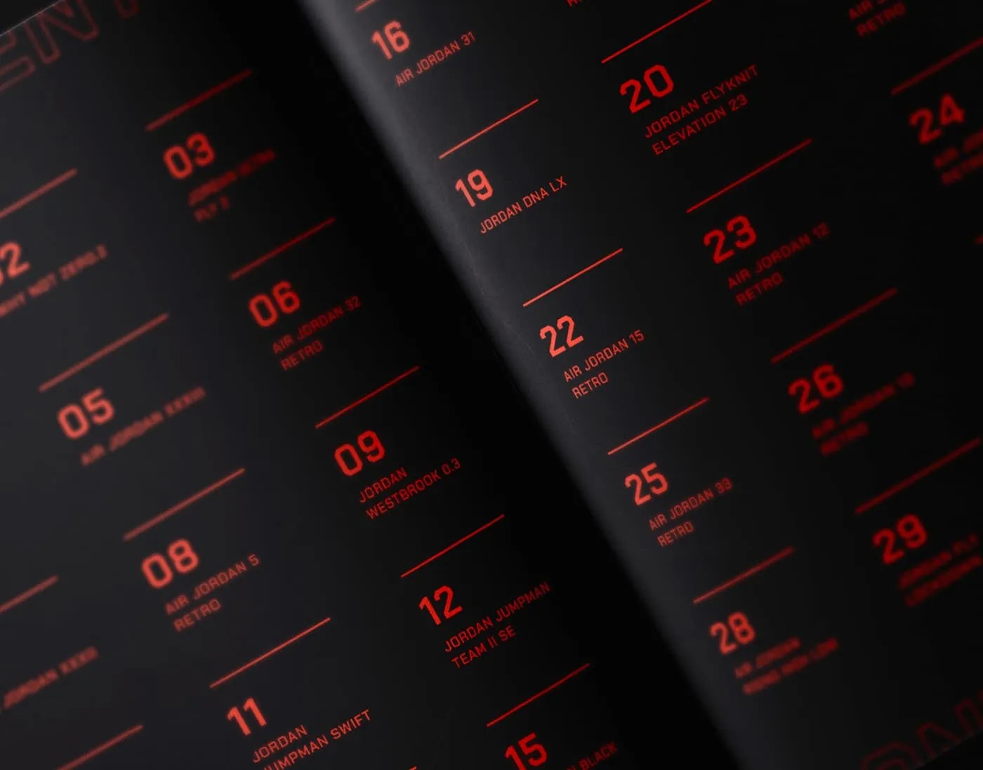 Mẫu Catalogue Jordan (Ảnh Behance)