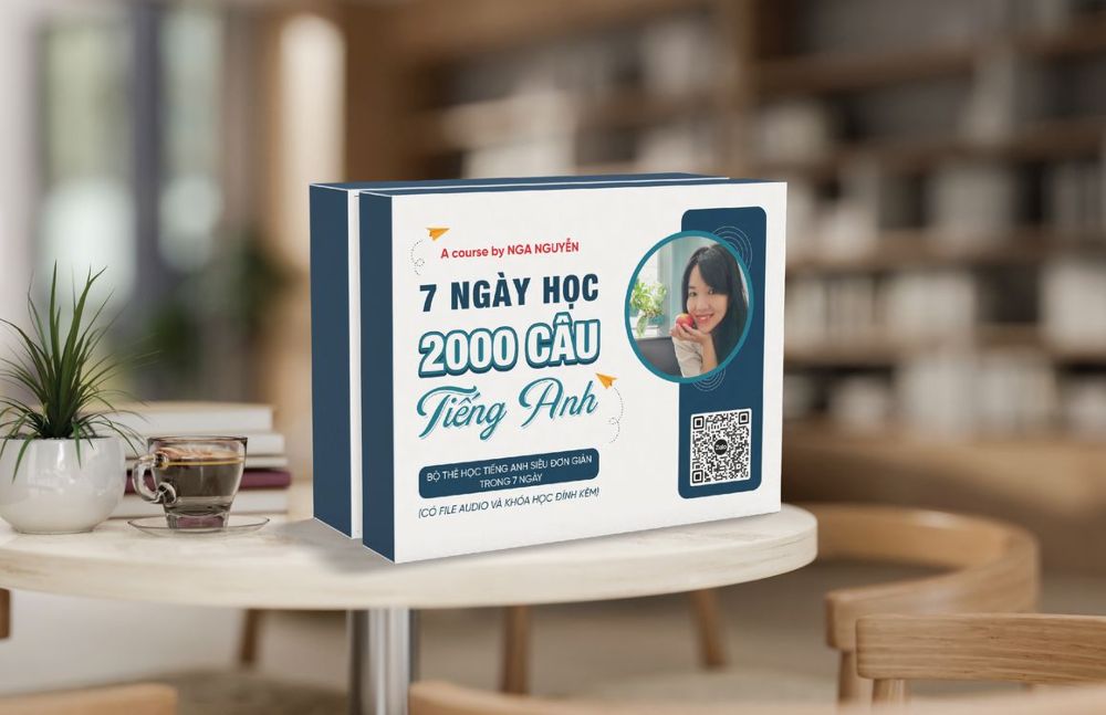 Bộ Thẻ FlashCard "2000 Câu Tiếng Anh Trong 7 Ngày"