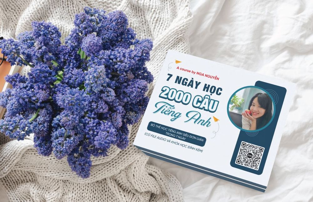 Bộ Thẻ FlashCard "2000 Câu Tiếng Anh Trong 7 Ngày"