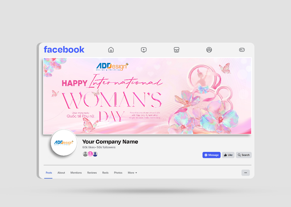 Facebook Cover Photo/ Banner Chào Mừng 8/3