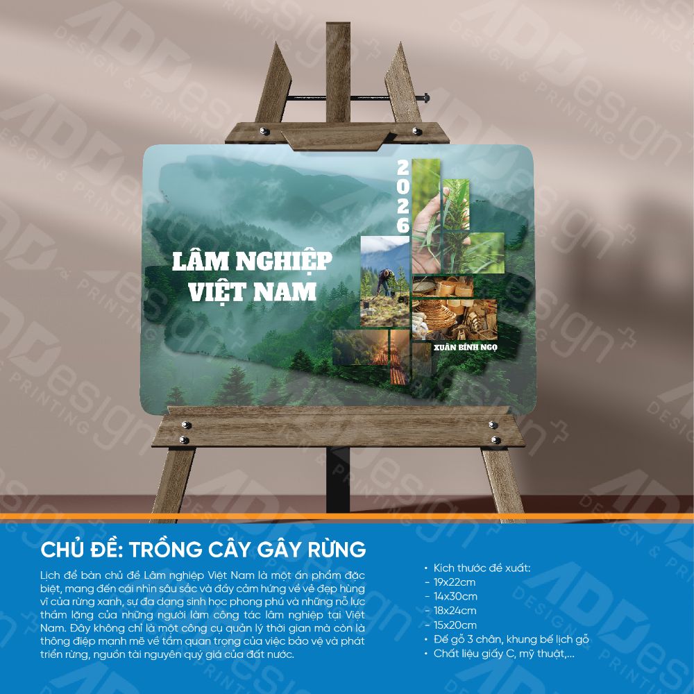THIẾT KẾ & IN ẤN LỊCH ĐỂ BÀN