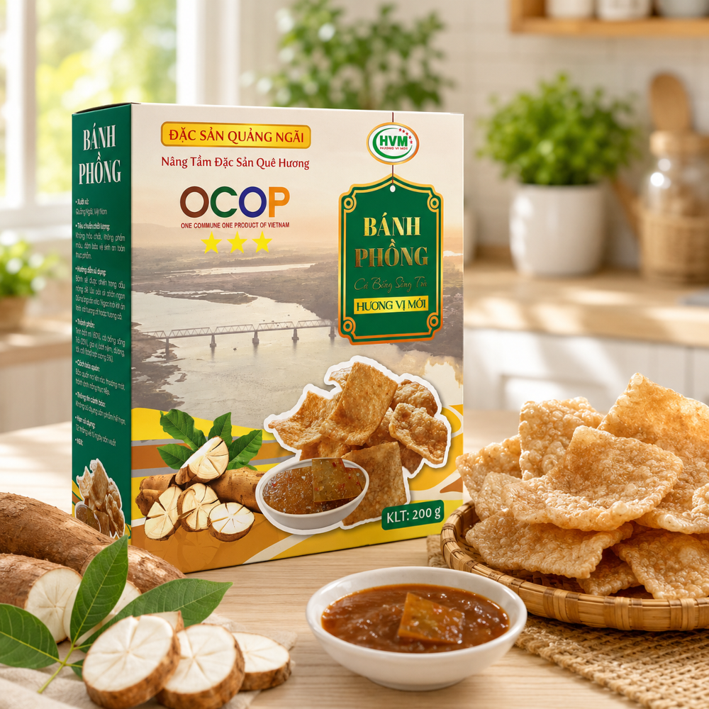 BAO BÌ BÁNH PHỒNG CÁ BỐNG SÔNG TRÀ