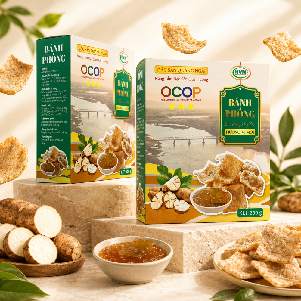 BAO BÌ BÁNH PHỒNG CÁ BỐNG SÔNG TRÀ