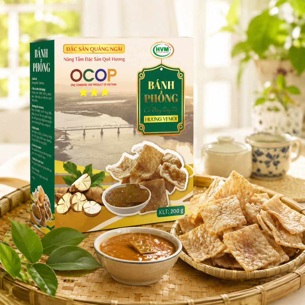 BAO BÌ BÁNH PHỒNG CÁ BỐNG SÔNG TRÀ