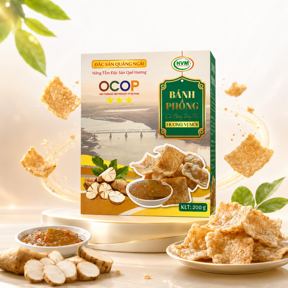 BAO BÌ BÁNH PHỒNG CÁ BỐNG SÔNG TRÀ