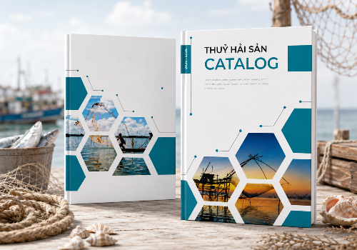 THIẾT KẾ VÀ IN ẤN CATALOGUE THUỶ HẢI SẢN THEO LAYOUT CÓ SẴN 