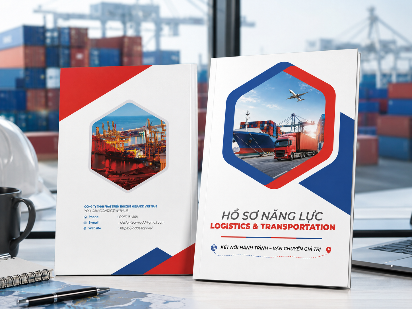 THIẾT KẾ VÀ IN ẤN PROFILE  LĨNH VỰC LOGISTICS THEO LAYOUT CÓ SẴN