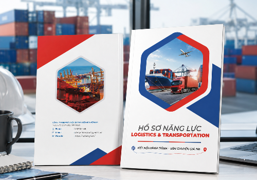 THIẾT KẾ VÀ IN ẤN PROFILE  LĨNH VỰC LOGISTICS THEO LAYOUT CÓ SẴN